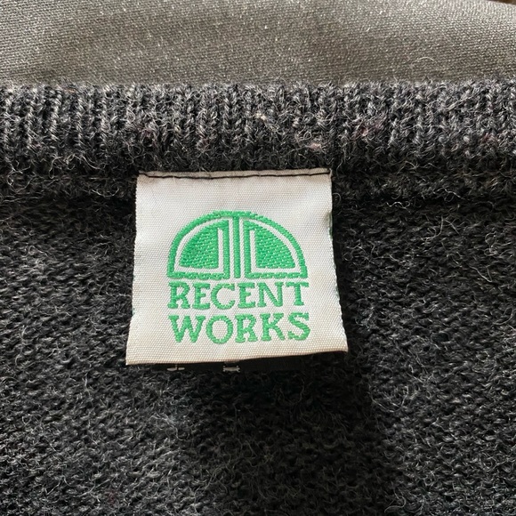 RECENT WORKS Sweater Woolen, Gray. NZ Vintage. S - Picture 5 of 7
